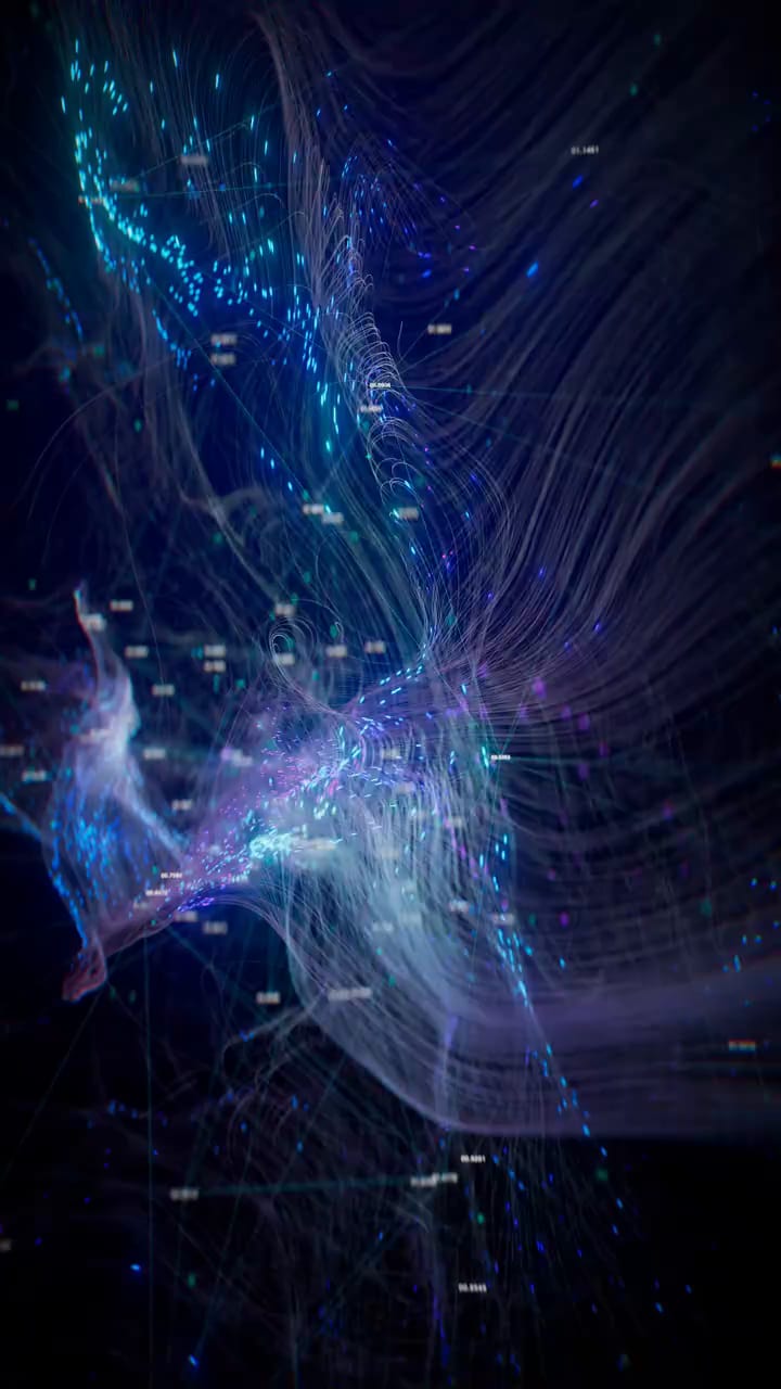 A dense, flowing data network